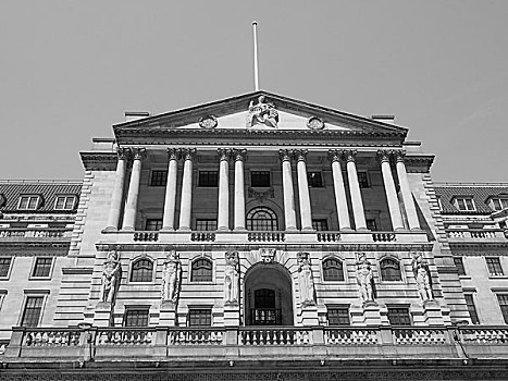 黑白,英格兰银行,伦敦