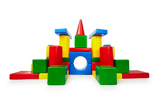 彩色,玩具,砖,城堡