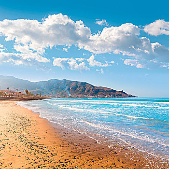 海滩,穆尔西亚,地中海,西班牙