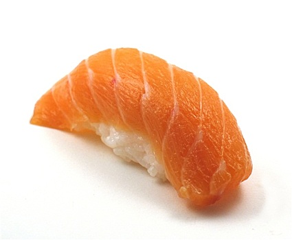 三文鱼,寿司,白色背景