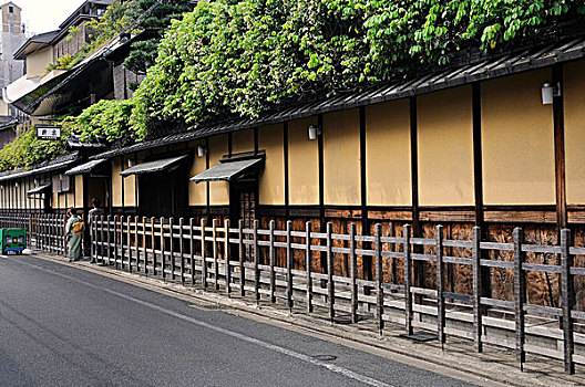 户外,日本式旅店,一个,旅馆,京都,日本,亚洲