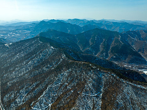 航拍山东青州仰天山