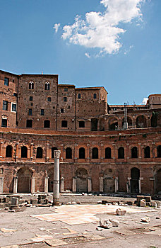 古罗马广场,图拉真,建筑师,大马士革,市场,罗马,意大利