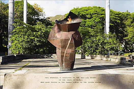 战争纪念碑,公园,檀香山,瓦胡岛,夏威夷,美国