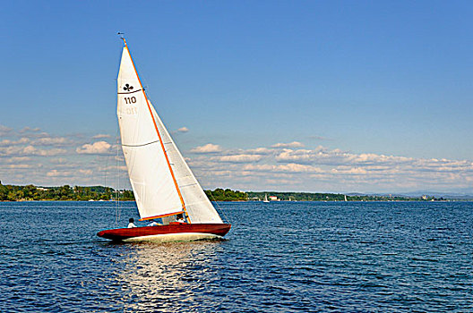 帆船,康士坦茨湖,巴登符腾堡,德国,欧洲