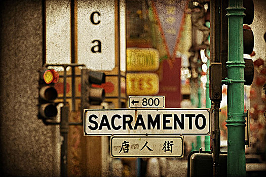 旧金山,五月,唐人街,街道,风景,大城市,加利福尼亚,美国