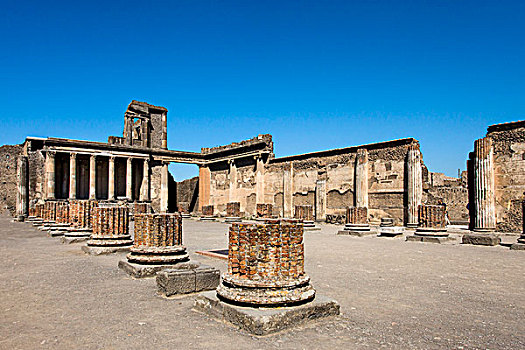 庙宇,遗址,庞贝,那不勒斯,坎帕尼亚区,意大利,欧洲
