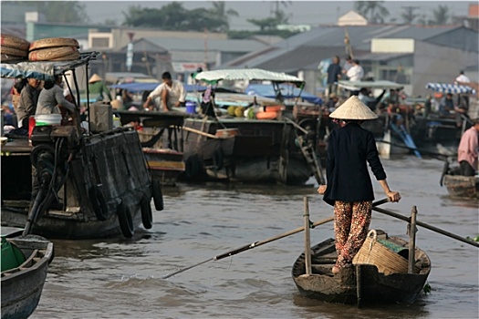 市场,湄公河