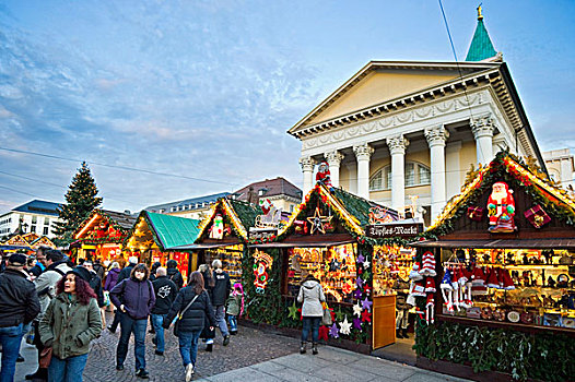 圣诞市场,卡尔斯鲁厄,巴登符腾堡,德国,欧洲
