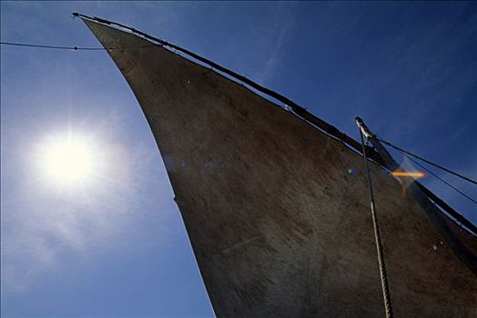 舷外支架,帆,阿拉伯,独桅三角帆船,帆船