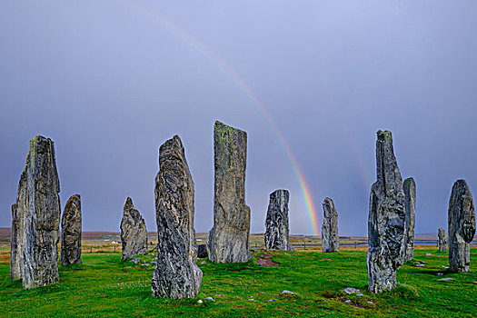 著名,新石器时代,纪念建筑,刘易斯岛,链子,岛屿,外赫布里底群岛,苏格兰