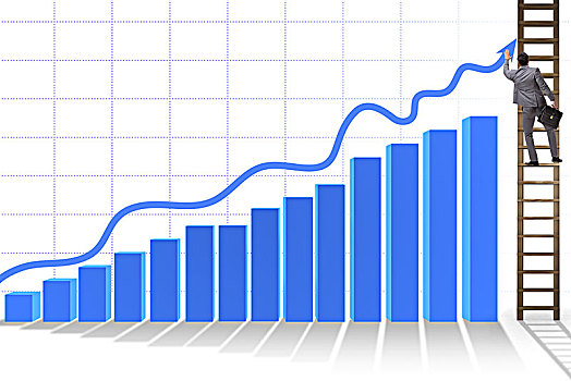 商务人士,攀登,增长,统计