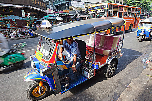 泰国,曼谷,唐人街,嘟嘟车