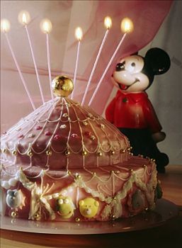 马戏团,蛋糕,蜡烛,儿童生日