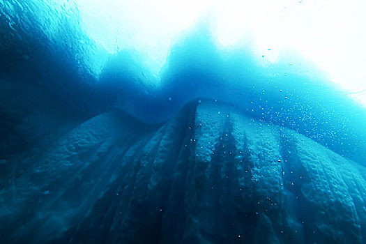 冰山,下面,水中,南极