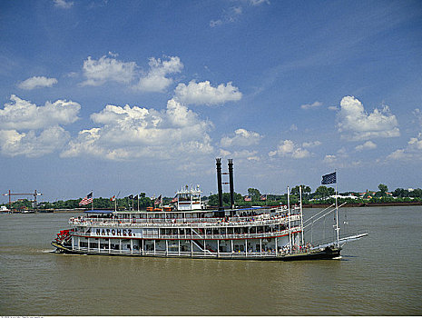 纳齐兹,桨轮船,新奥尔良,路易斯安那,美国