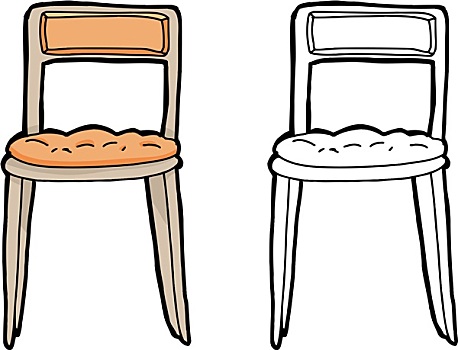 隔绝,橙色,椅子