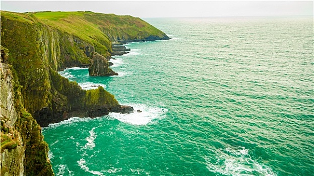 爱尔兰,风景,海岸线,大西洋,海岸
