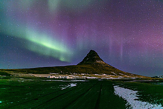 北极光,极光,冰岛