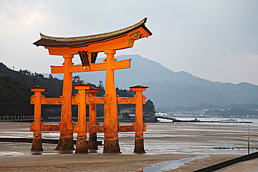 日本,宫岛,漂浮,日本神道,宗教,纪念建筑
