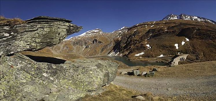 高山湖,阿尔卑斯山,山脉全景,陶安,萨尔茨堡,奥地利,欧洲