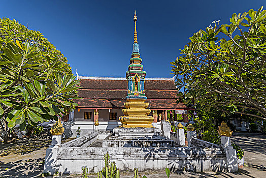 寺院,禁止,琅勃拉邦,老挝
