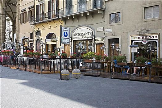 人群,餐馆,佛罗伦萨,意大利