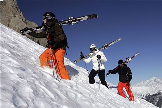 法国,阿尔卑斯山,边远地区,滑雪