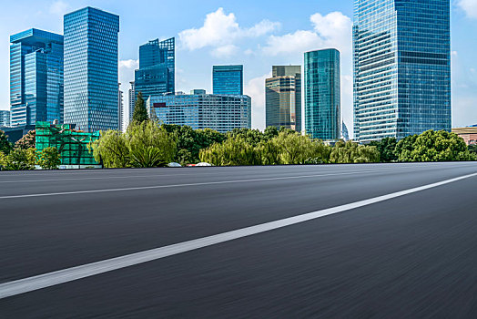 路面和建筑背景图