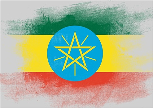 旗帜,埃塞俄比亚,涂绘,画刷