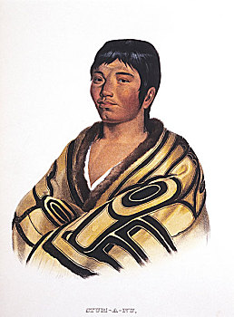 战士,板画,美洲印地安人,男人,历史