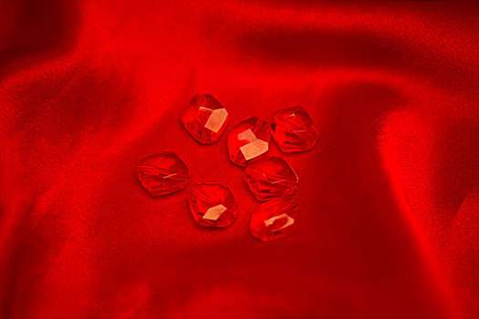 红宝石,红色,丝绸