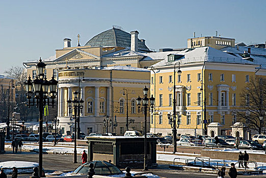 老,建筑,莫斯科,大学,俄罗斯