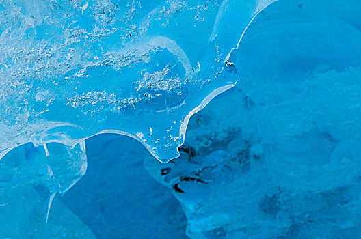 抽象,特写,蓝色,冰,室内,冰河,挪威