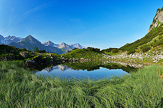 高山湖,阿尔卑斯山,斯瓦比亚,巴伐利亚,德国