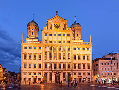 奥格斯堡,市政厅,斯瓦比亚,巴伐利亚,德国