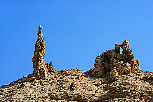 妻子,岩石构造,死海,约旦,亚洲