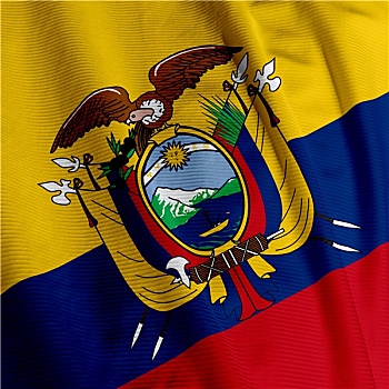 厄瓜多尔,旗帜,特写