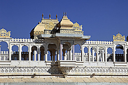印度,拉贾斯坦邦,乌代浦尔,城市宫殿