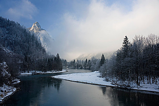 冬季风景,风景,山,国家公园,施蒂里亚,奥地利