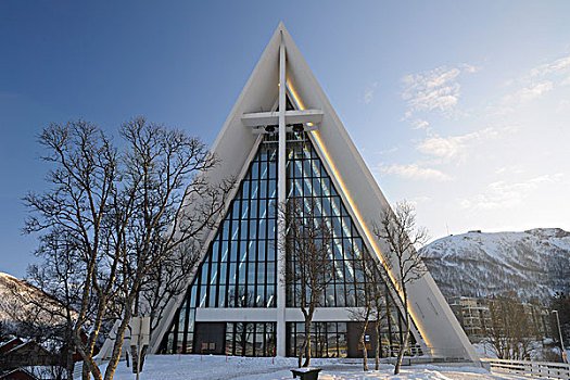 北极圈,大教堂,特罗姆瑟,挪威