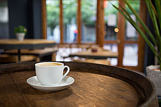 咖啡杯,桌上,自助餐厅,木桌子