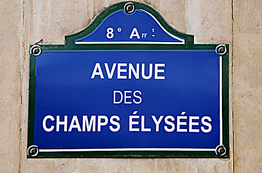 香榭丽舍大街,标识,巴黎八区,巴黎,法国