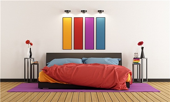 彩色,卧室