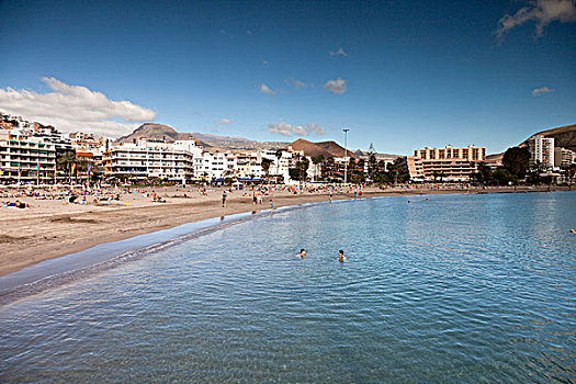 海滩,酒店,特内里费岛,加纳利群岛,西班牙,欧洲