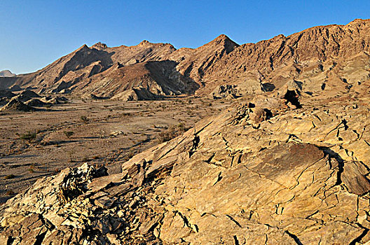 岩石,荒芜,风景,哈迦,灰尘,山峦,沙尔基亚区,区域,阿曼苏丹国,阿拉伯,中东