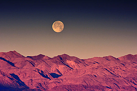 上方,棉白杨,山,日出,死亡谷国家公园,加利福尼亚,美国