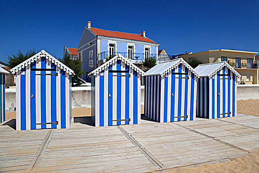 法国,海滩小屋