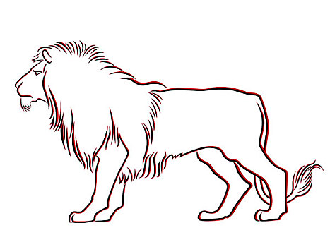 狮子轮廓图图片