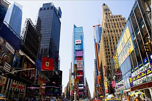 商业标识,建筑,时代广场,曼哈顿,纽约,美国